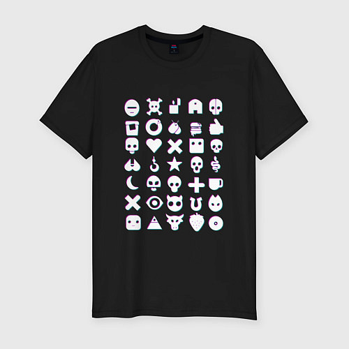 Мужская slim-футболка LDR Glitch / Черный – фото 1