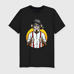 Футболка slim-fit Monkey hipster, цвет: черный