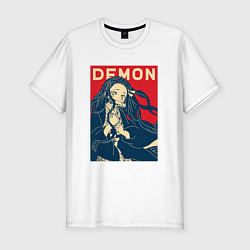 Футболка slim-fit DEMON НЕЗУКО КАМАДО, цвет: белый