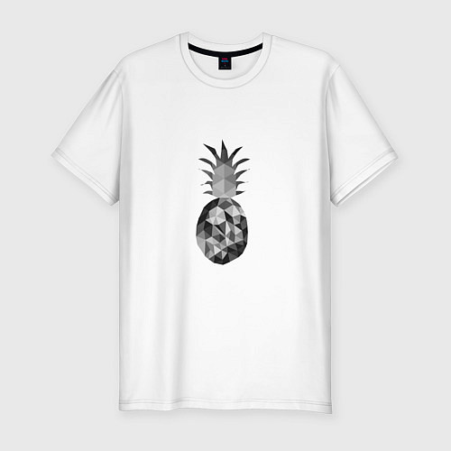 Мужская slim-футболка Pineapple / Белый – фото 1