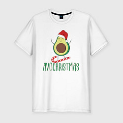 Футболка slim-fit AVOCHRISTMAS, цвет: белый