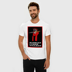 Футболка slim-fit Russian Cyber Village, цвет: белый — фото 2