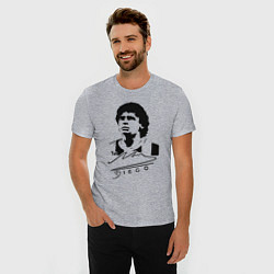 Футболка slim-fit Diego Maradona, цвет: меланж — фото 2