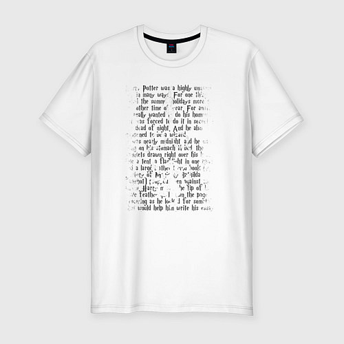 Мужская slim-футболка Гарри Поттер / Белый – фото 1