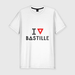 Футболка slim-fit I love Bastille, цвет: белый