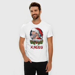 Футболка slim-fit Bad Santa, цвет: белый — фото 2