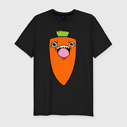 Футболка slim-fit Злая морковка, цвет: черный