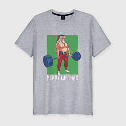 Мужская slim-футболка Merry Liftmas