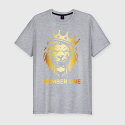 Футболка slim-fit ЗОЛОТОЙ ЛЕВ, цвет: меланж