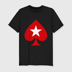 Футболка slim-fit Покер Пики Poker Stars, цвет: черный