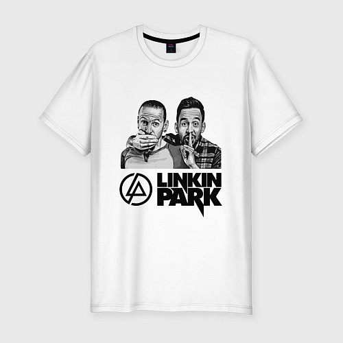 Мужская slim-футболка Линкин Парк / Белый – фото 1