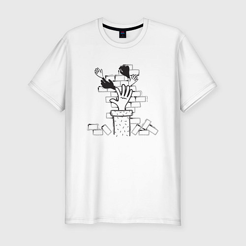 Мужская slim-футболка Absurd 10 / Белый – фото 1