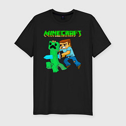 Футболка slim-fit Minecraft, цвет: черный