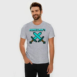 Футболка slim-fit Minecraft, цвет: меланж — фото 2