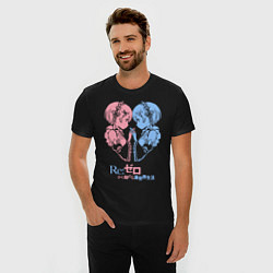 Футболка slim-fit Re:Zero, Рам и Рем, цвет: черный — фото 2
