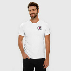 Футболка slim-fit Сердце, цвет: белый — фото 2