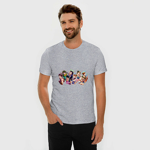 Мужская slim-футболка Jojo Guys / Меланж – фото 3