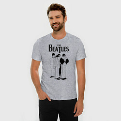 Футболка slim-fit THE BEATLES, цвет: меланж — фото 2