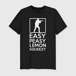 Мужская slim-футболка Изи пизи лемон сквизи CS GO