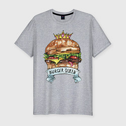 Футболка slim-fit Burger queen, цвет: меланж