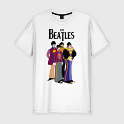 Футболка slim-fit THE BEATLES, цвет: белый