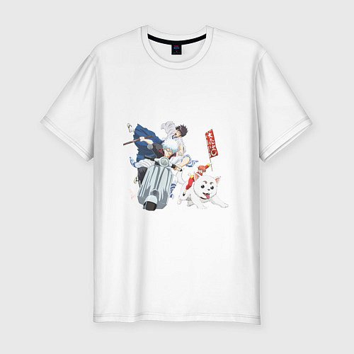 Мужская slim-футболка Гинтама / Белый – фото 1