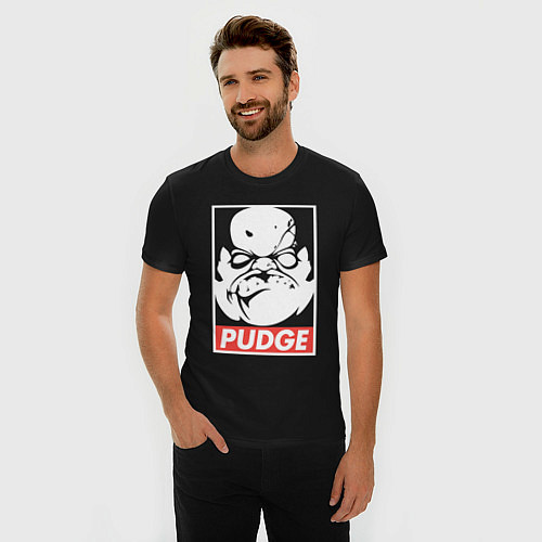 Мужская slim-футболка Pudge Dota Пудж / Черный – фото 3