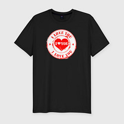 Мужская slim-футболка Love Штамп