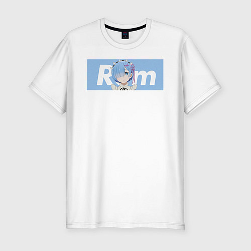 Мужская slim-футболка Рем / Белый – фото 1