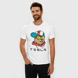 Футболка slim-fit TESLA ТЕСЛА Z, цвет: белый — фото 2