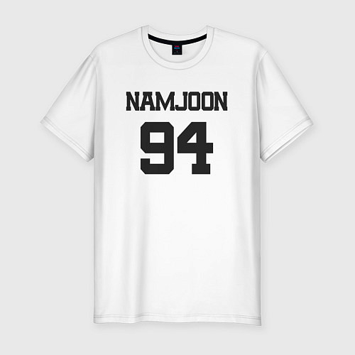 Мужская slim-футболка BTS - Namjoon RM 94 / Белый – фото 1