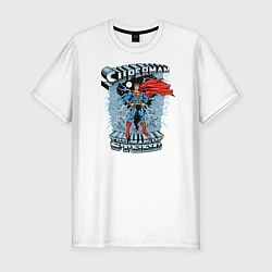 Мужская slim-футболка Superman The Man Of Steel