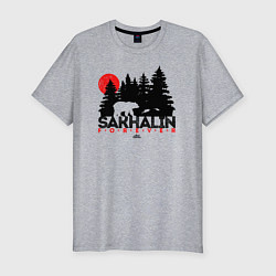 Футболка slim-fit Sakhalin forever, цвет: меланж