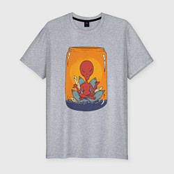 Мужская slim-футболка Alien Meditation