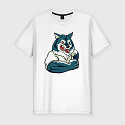 Футболка slim-fit WOLF, цвет: белый