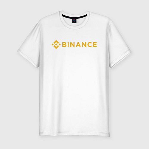 Мужская slim-футболка BINANCE БИНАНС БИРЖА / Белый – фото 1