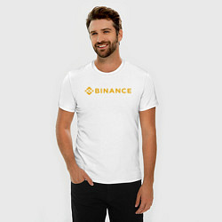 Футболка slim-fit BINANCE БИНАНС БИРЖА, цвет: белый — фото 2