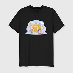 Футболка slim-fit БИТКОИН КОПИЛКА BITCOIN Z, цвет: черный