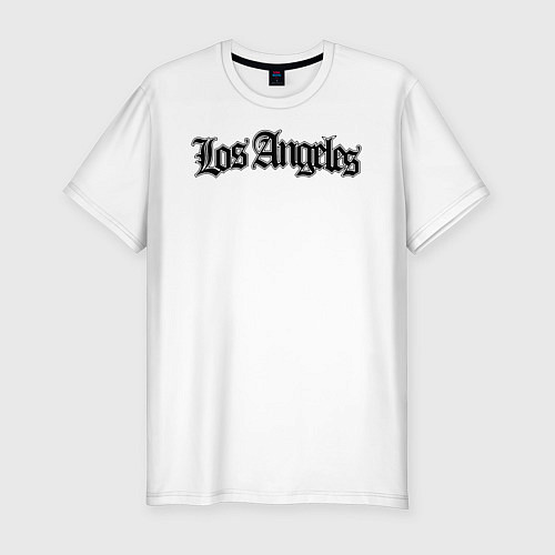 Мужская slim-футболка Los Angeles / Белый – фото 1
