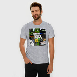 Футболка slim-fit Grand Theft Pepe, цвет: меланж — фото 2