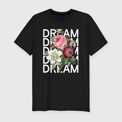 Мужская slim-футболка Dream / Черный – фото 1