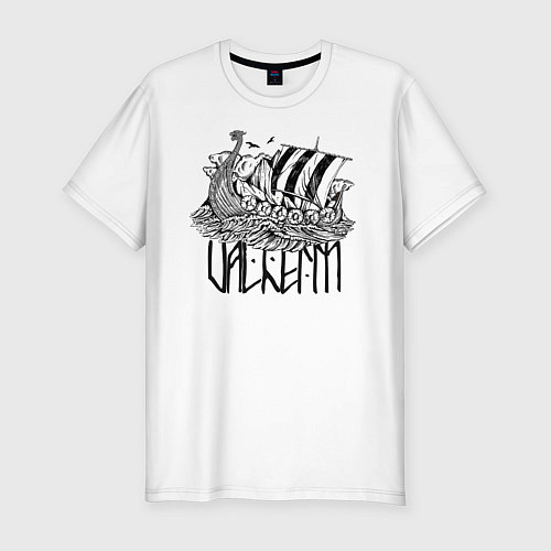Мужская slim-футболка Valheim / Белый – фото 1