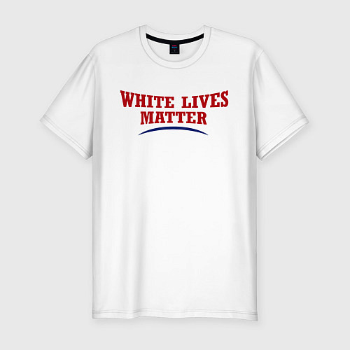 Мужская slim-футболка White lives matters / Белый – фото 1