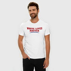Футболка slim-fit White lives matters, цвет: белый — фото 2