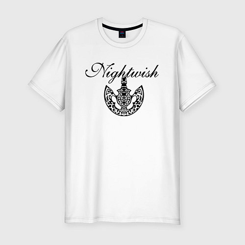 Мужская slim-футболка Nightwish Logo Найтвиш Z / Белый – фото 1