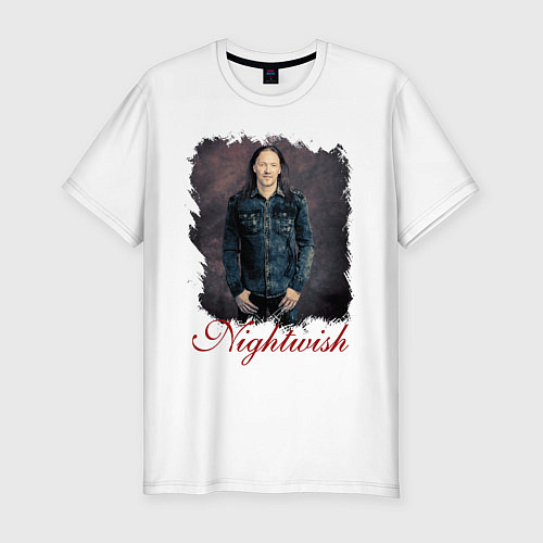 Мужская slim-футболка Nightwish Kai Hahto Найтвиш Кай Хахто Z / Белый – фото 1
