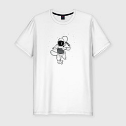 Мужская slim-футболка Космонавт