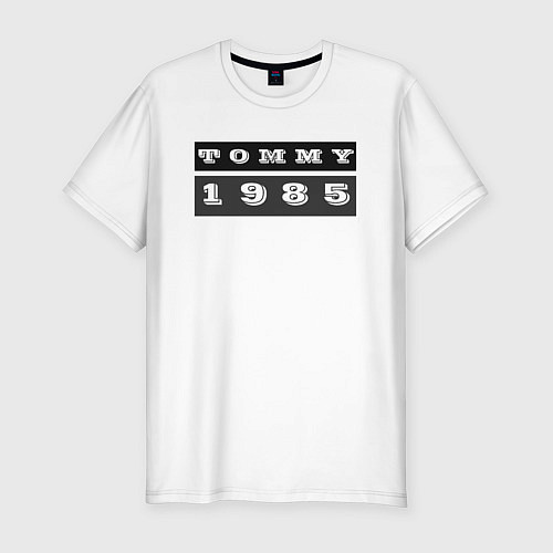 Мужская slim-футболка Tommy 1985 / Белый – фото 1