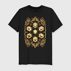 Футболка slim-fit DnD Dices: Celtic Motifs, цвет: черный