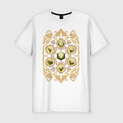 Футболка slim-fit DnD Dices: Celtic Motifs, цвет: белый
